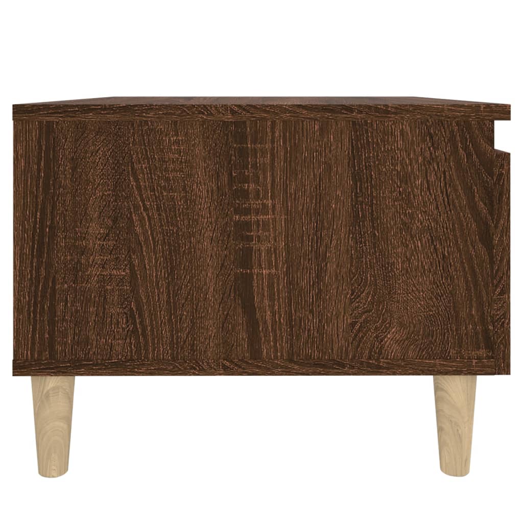 Side Table Brown Oak 50x46x35 cm Engineered Wood